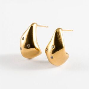 Minimalist hoop cuff earrings N128